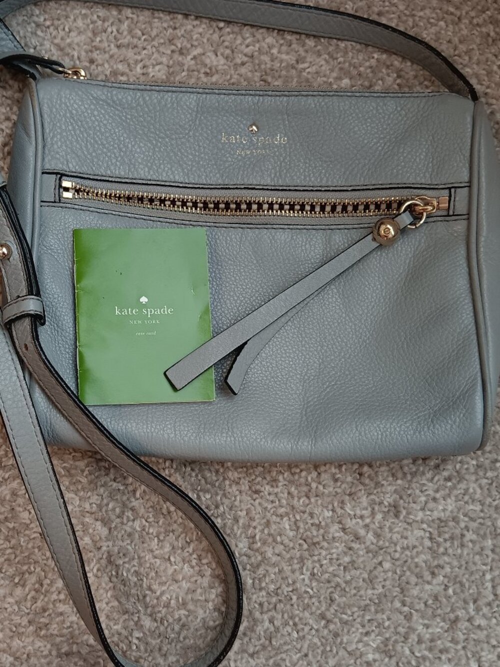 Kate Spade New York Womans Pebbled Leather Crossbody Bag